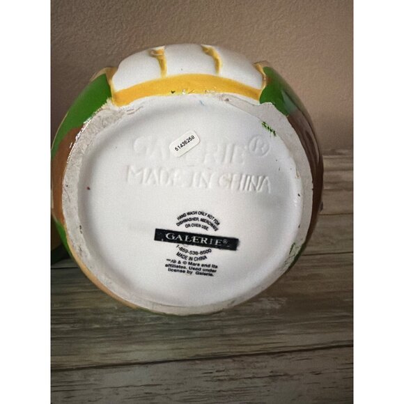 M&M’s Yellow Camo Cookie Jar Galerie Mars Licensed Ceramic w/Lid - Picture 10 of 13